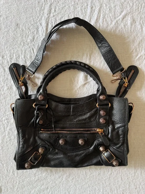 Balenciaga Giant 21 Rose Gold Hardware Black City Shoulder Bag. Rare - Picture 2 of 13